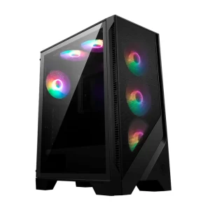 case con fuente de 650w msi mag forge 120a airflow, mid tower puertos: 2 x usb 3.