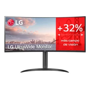 monitor lg ultrawide (34wq75c-b) 34 curvo/qhd/ips (3440x1440) hdmi(2)/dp/lan/usb-c/u